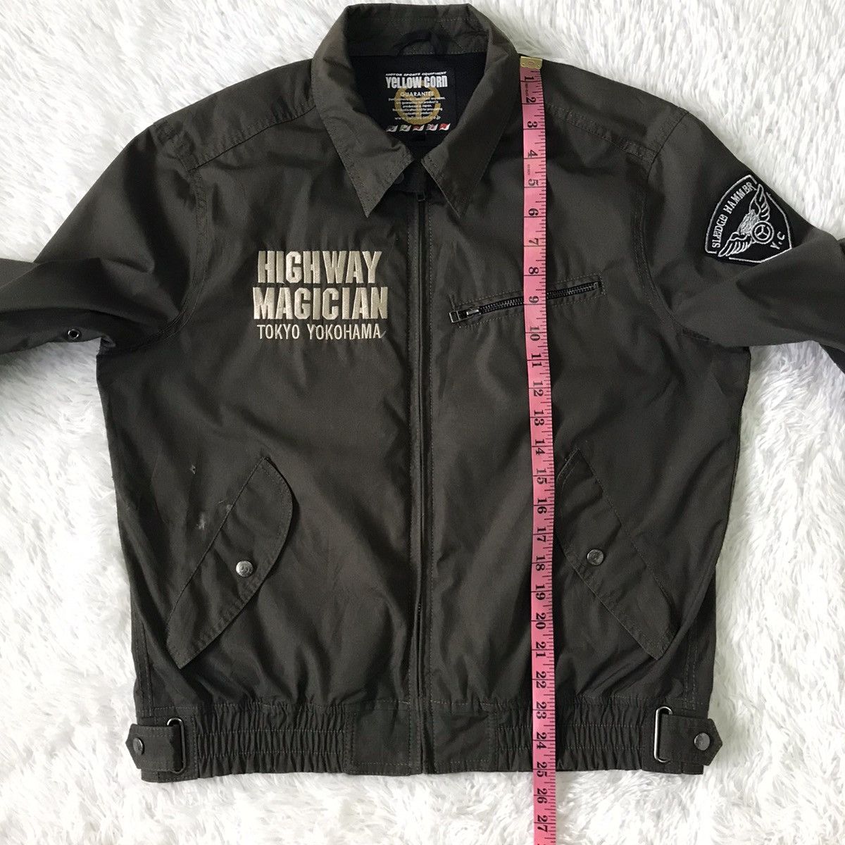 Japanese Brand Yellow Corn Sledge Hammer Motor Sports Jacket Size US L / EU 52-54 / 3 - 23 Thumbnail