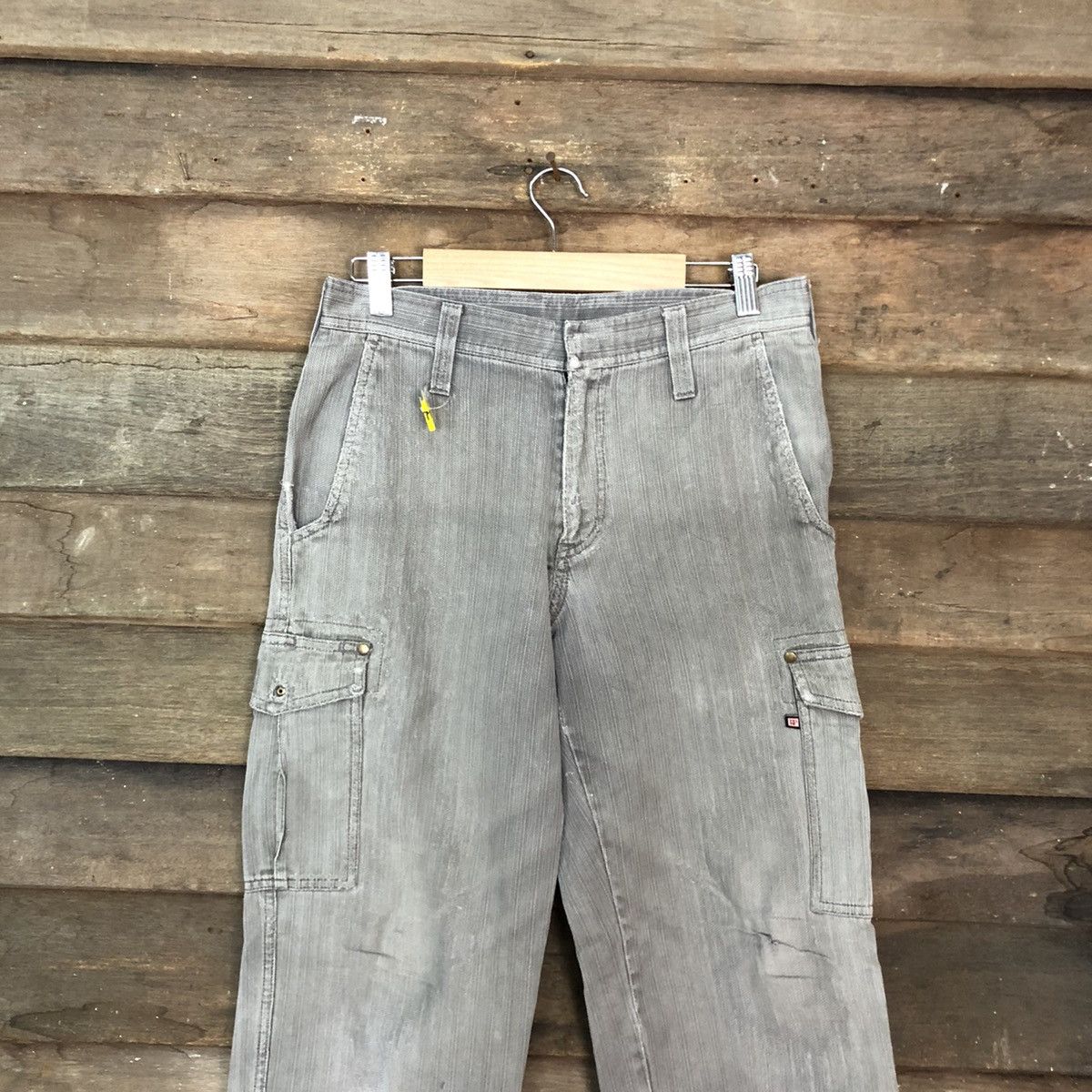 Japanese Brand Hop-Scot faded Grey Multipocket Tactical Cargo Pants #3774 Size US 29 - 2 Thumbnail