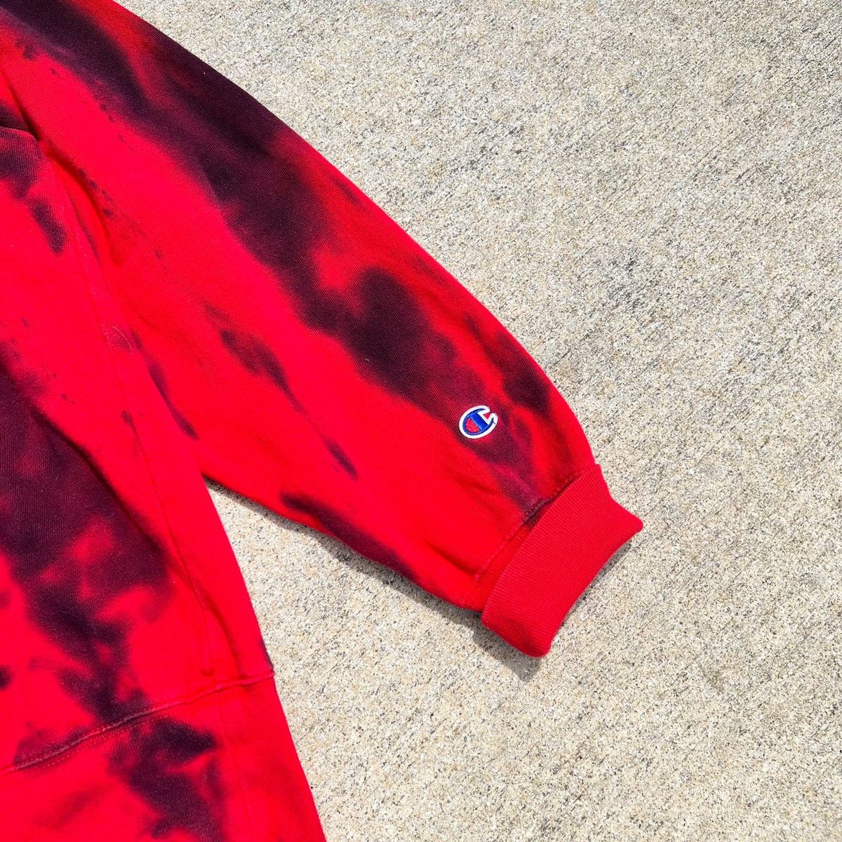 Champion Vintage Champion Red/Black Tie Dye Hoodie Size US L / EU 52-54 / 3 - 2 Thumbnail