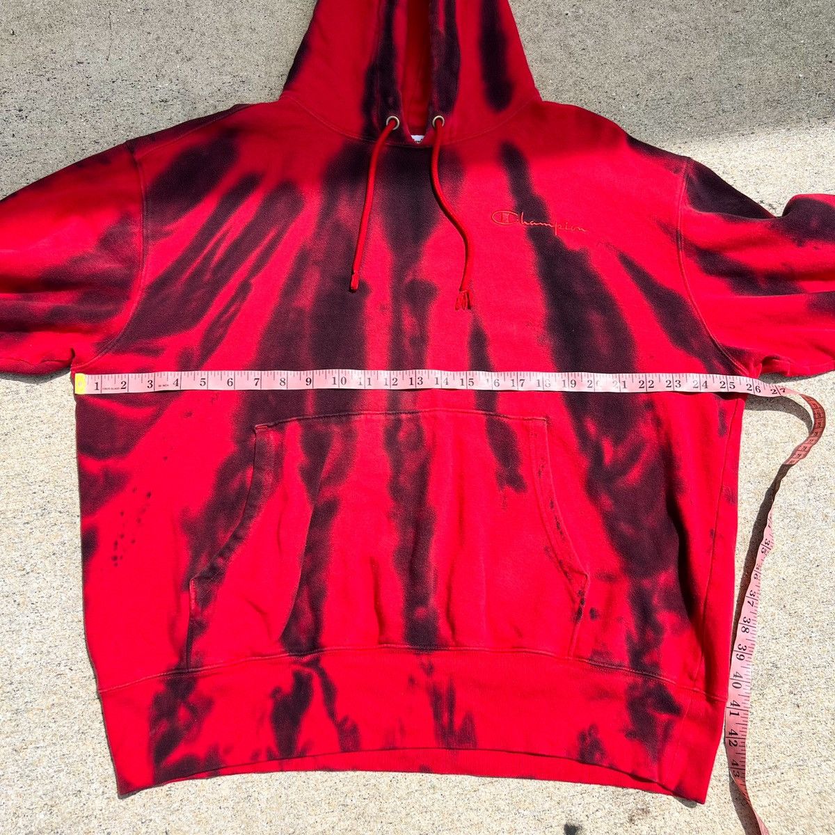 Champion Vintage Champion Red/Black Tie Dye Hoodie Size US L / EU 52-54 / 3 - 6 Thumbnail