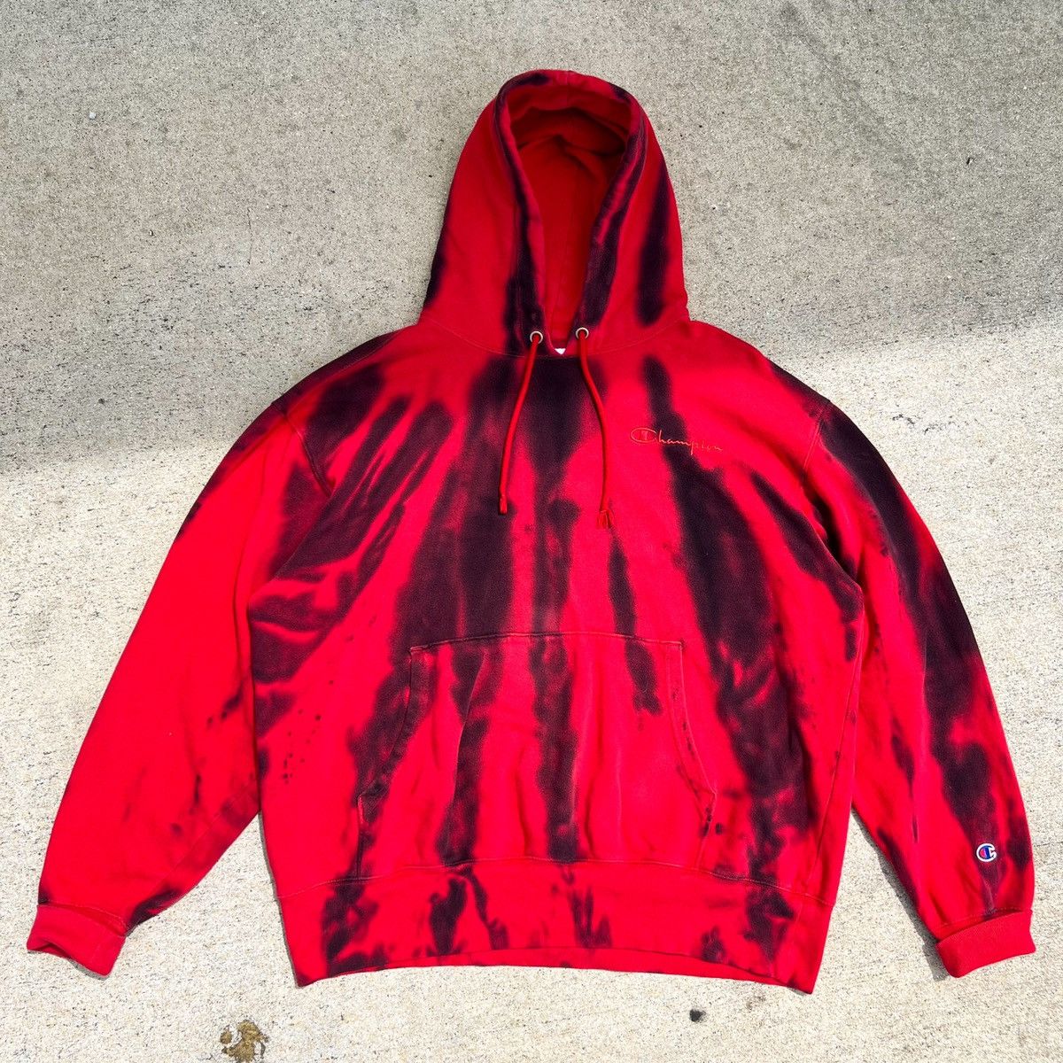 Champion Vintage Champion Red/Black Tie Dye Hoodie Size US L / EU 52-54 / 3 - 1 Thumbnail