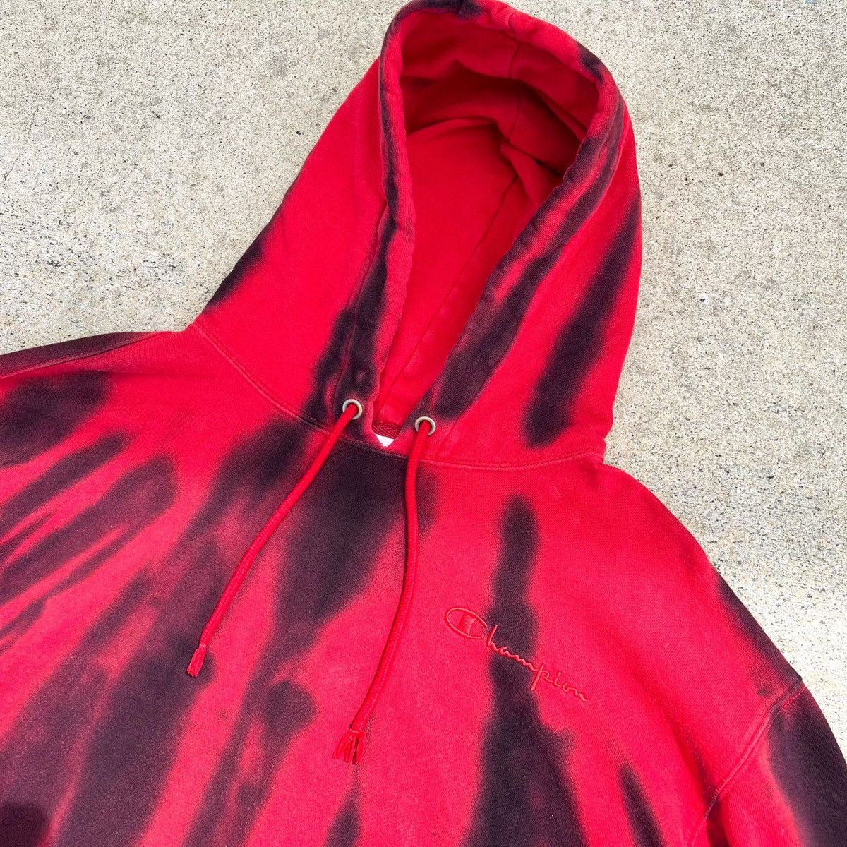 Champion Vintage Champion Red/Black Tie Dye Hoodie Size US L / EU 52-54 / 3 - 3 Thumbnail