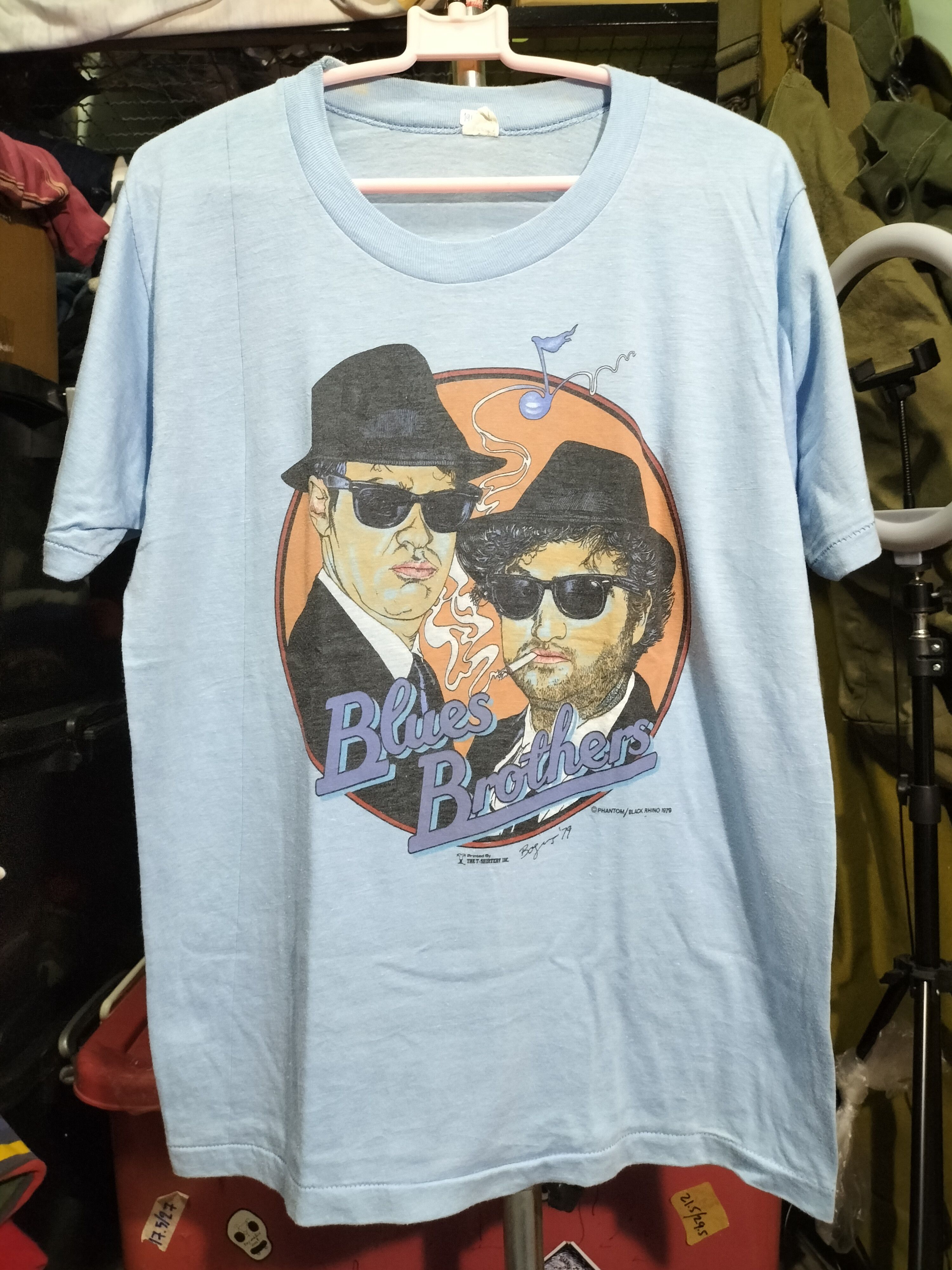 Band Tees Vintage 70s Blues Brothers Paperthin 1979 Rare bandtees Size US L / EU 52-54 / 3 - 1 Thumbnail