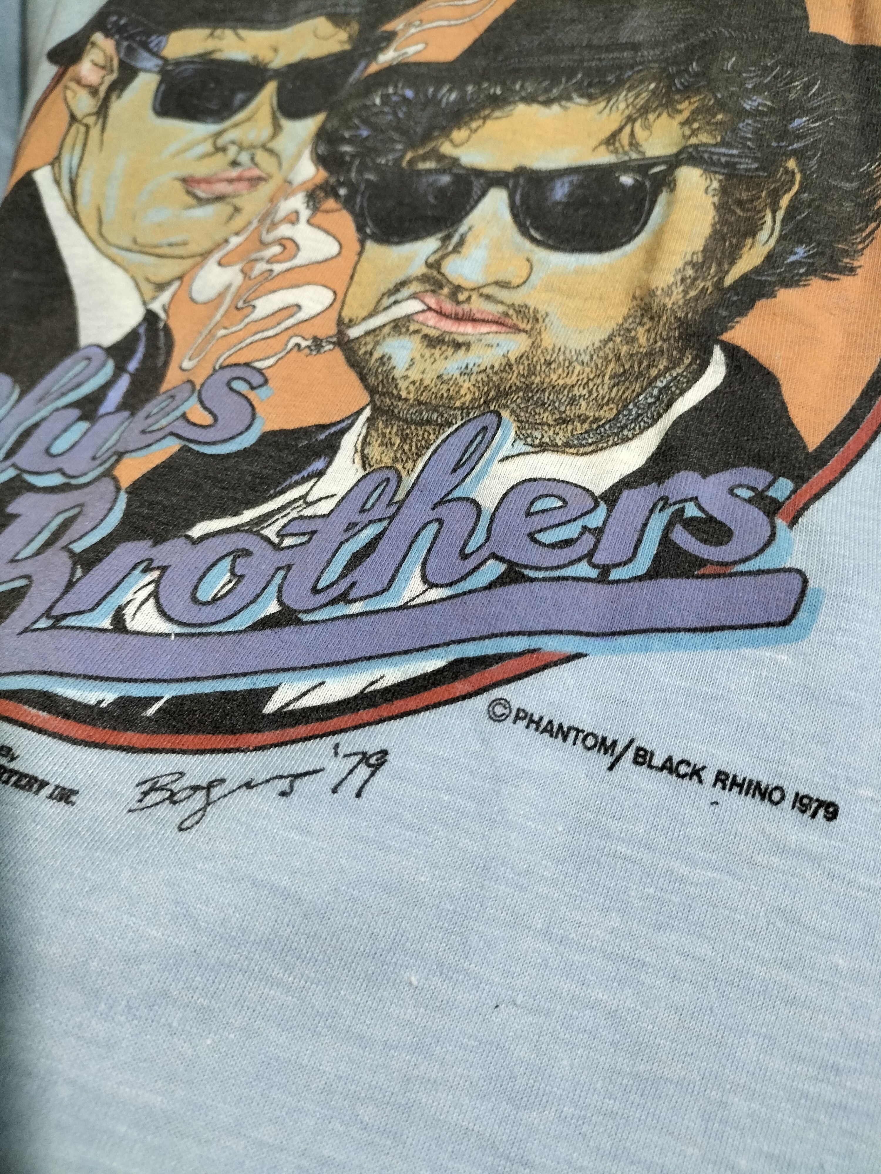 Band Tees Vintage 70s Blues Brothers Paperthin 1979 Rare bandtees Size US L / EU 52-54 / 3 - 3 Thumbnail