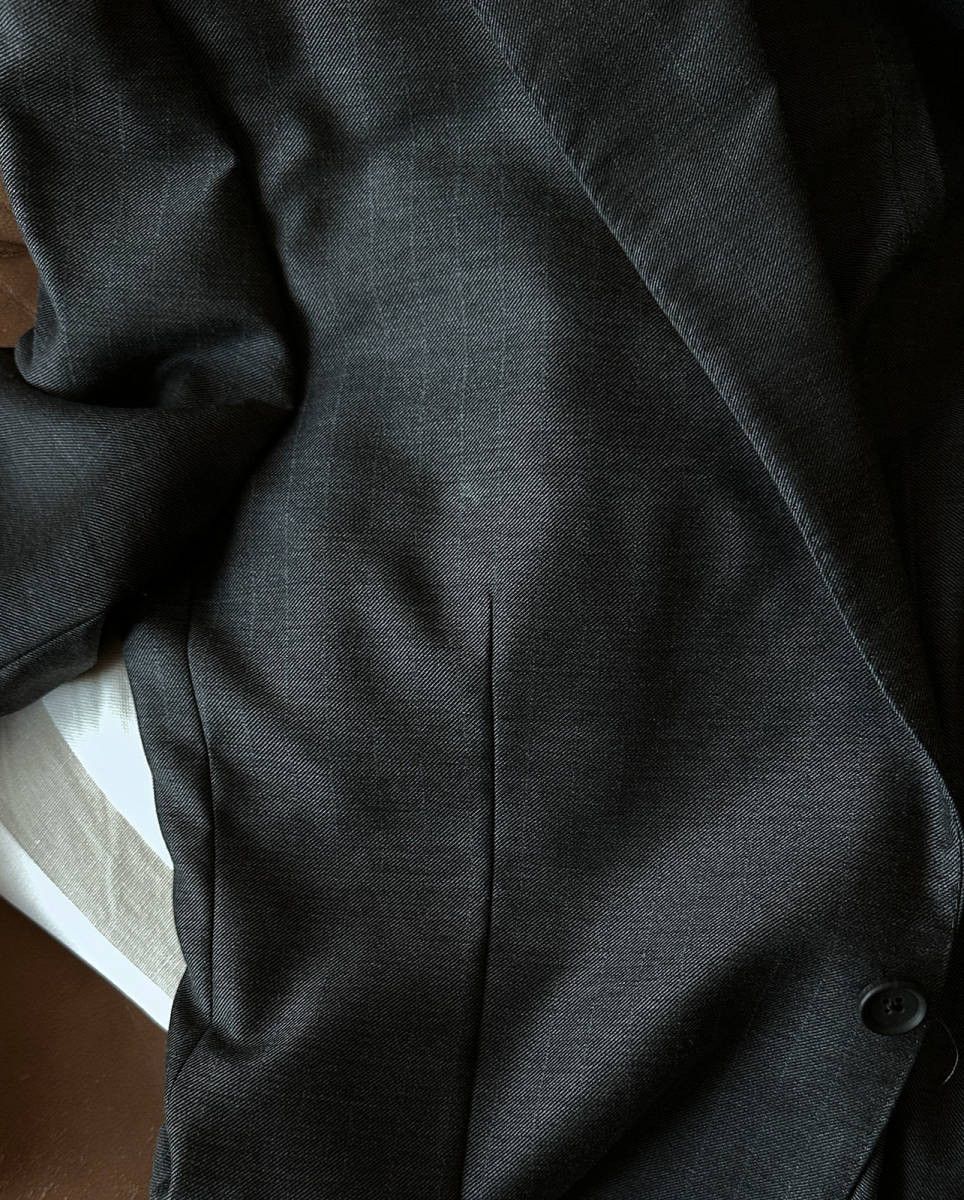 Issey Miyake Issey Miyake Dark Grey Pinstripe Suit Size 40R - 3 Thumbnail