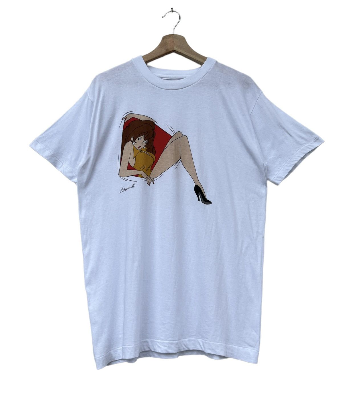 image of Anima x Movie Lupin Iii T-Shirt in White, Men's (Size Medium)