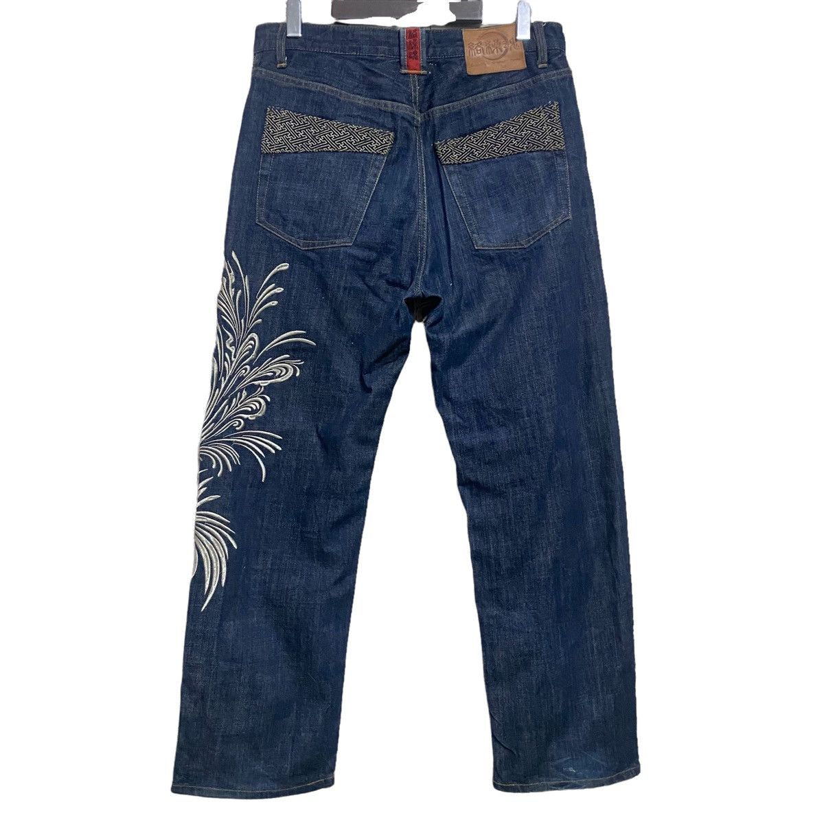 Karakuri Tamashii Vintage Karakuri Tamashi Phoenix Denim Embroidery Jeans Size US 32 / EU 48 - 2 Thumbnail