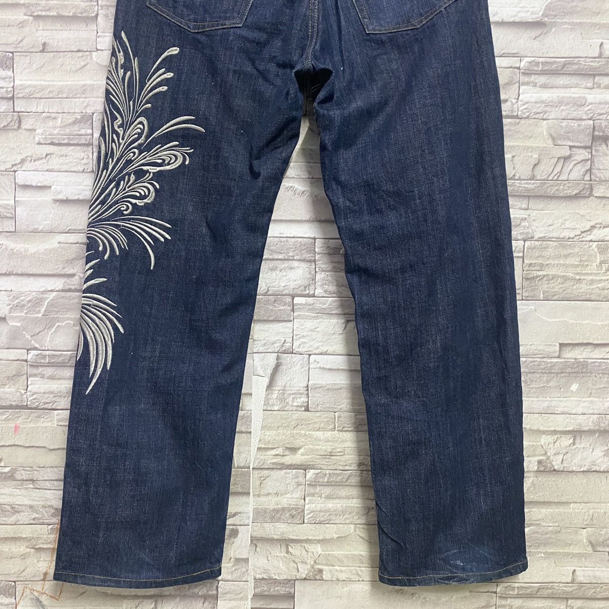 Karakuri Tamashii Vintage Karakuri Tamashi Phoenix Denim Embroidery Jeans Size US 32 / EU 48 - 14 Thumbnail