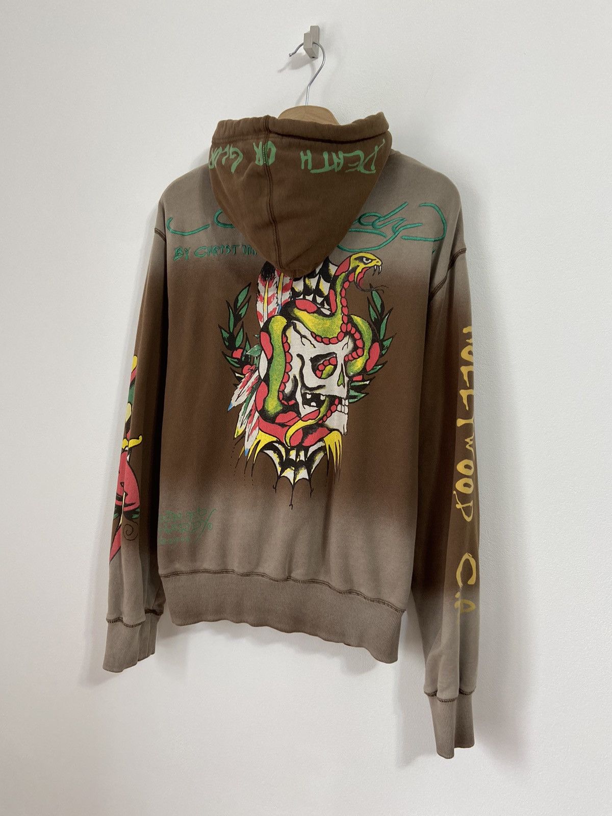 Ed Hardy Ed Hardy by Christian Audigier all overprint mens zip hoodie Size US L / EU 52-54 / 3 - 5 Thumbnail