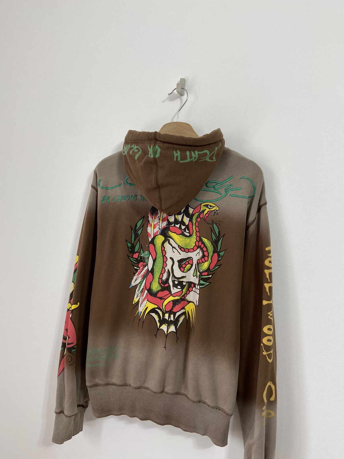 Ed Hardy Ed Hardy by Christian Audigier all overprint mens zip hoodie Size US L / EU 52-54 / 3 - 4 Thumbnail