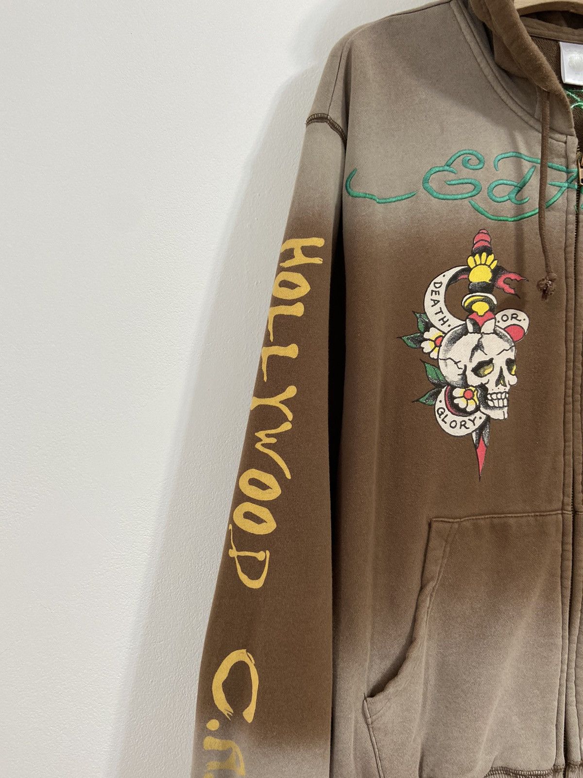 Ed Hardy Ed Hardy by Christian Audigier all overprint mens zip hoodie Size US L / EU 52-54 / 3 - 19 Thumbnail