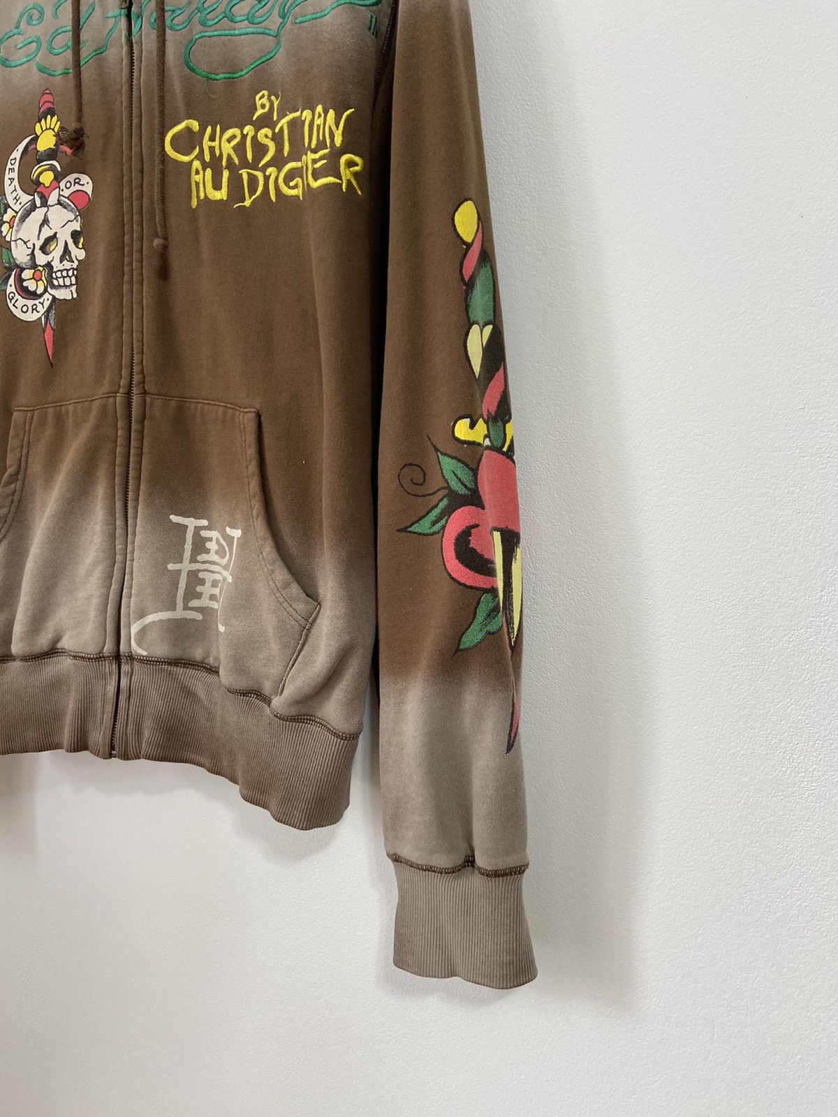 Ed Hardy Ed Hardy by Christian Audigier all overprint mens zip hoodie Size US L / EU 52-54 / 3 - 18 Thumbnail