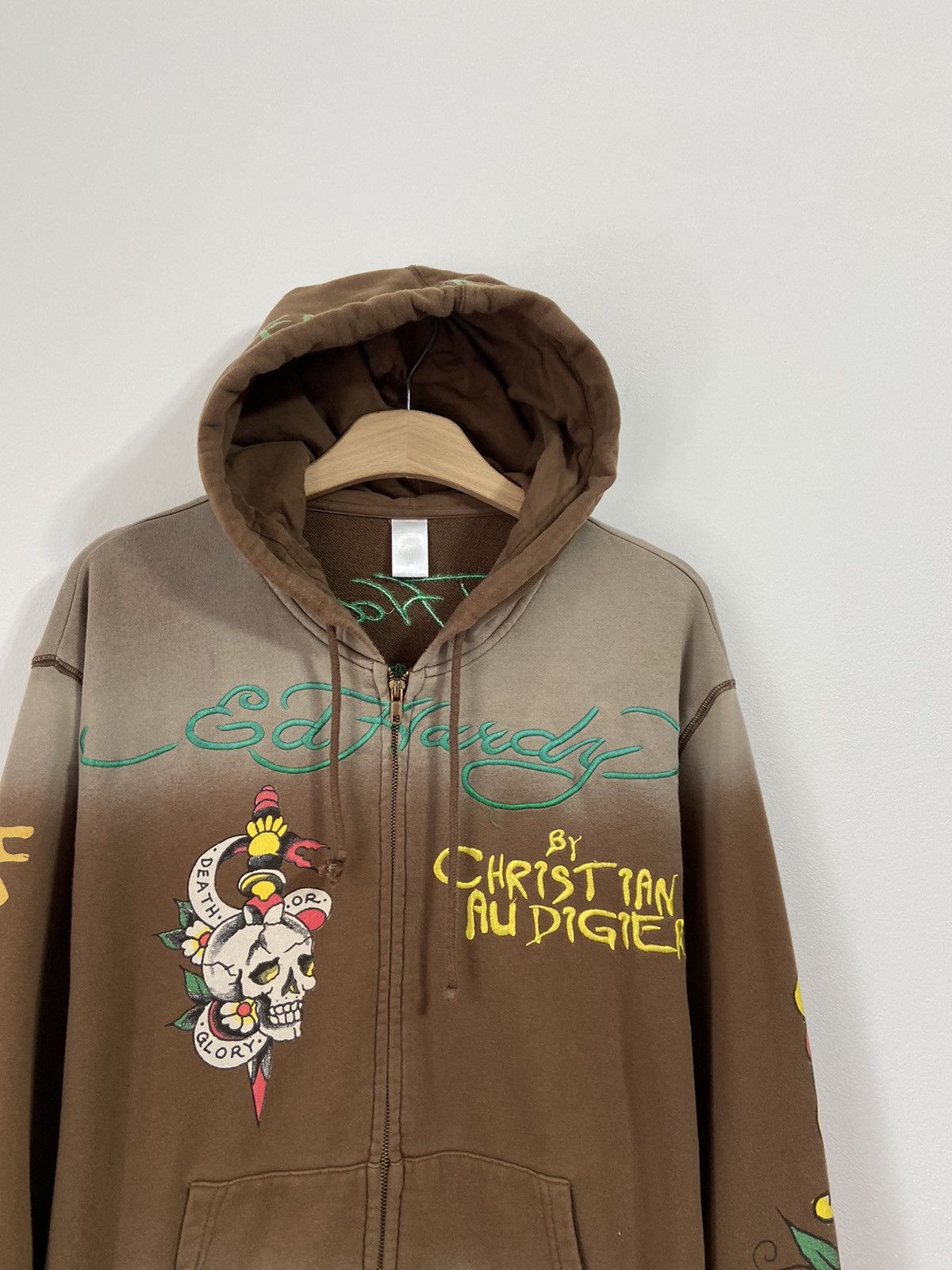 Ed Hardy Ed Hardy by Christian Audigier all overprint mens zip hoodie Size US L / EU 52-54 / 3 - 16 Thumbnail