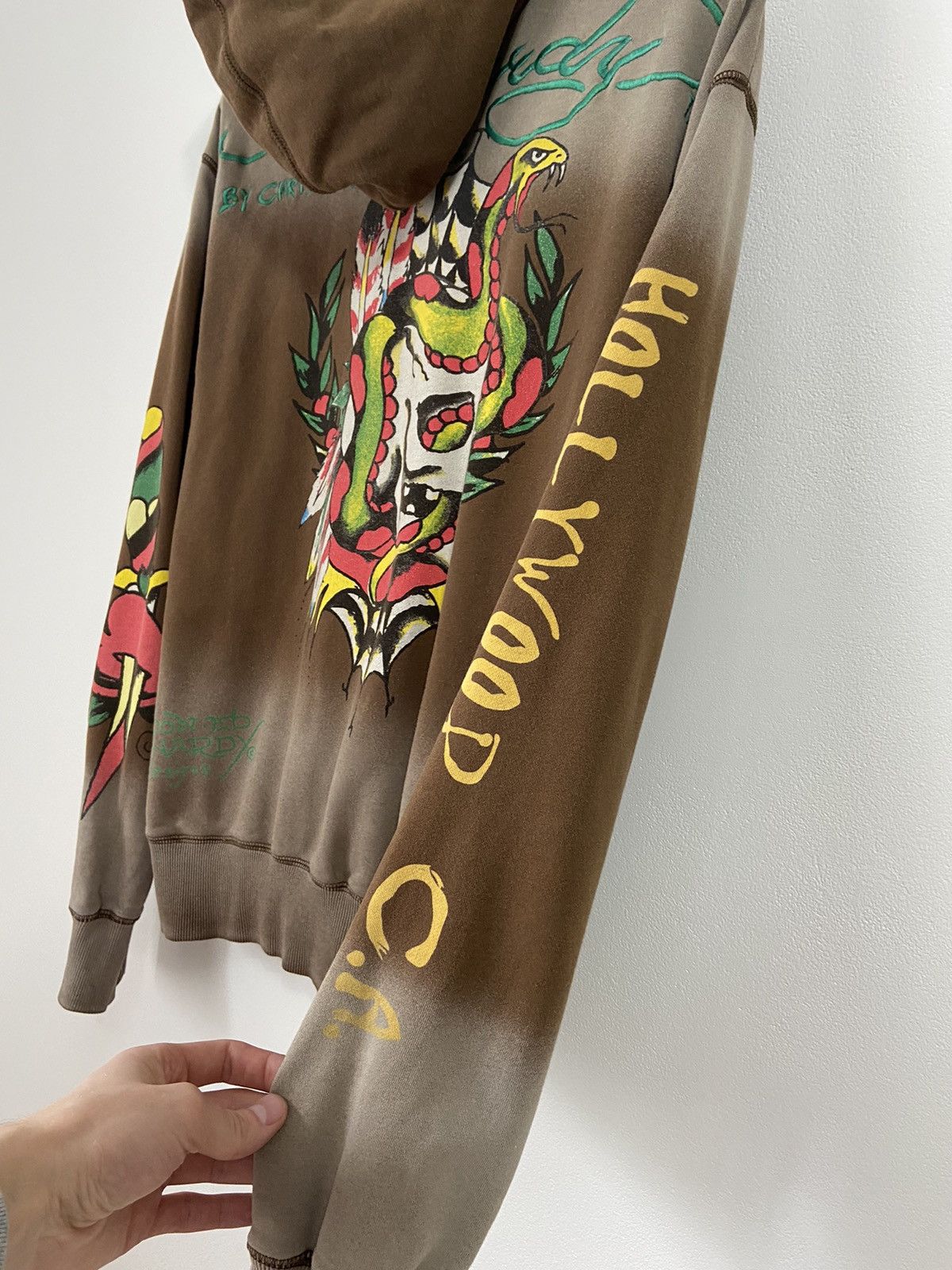 Ed Hardy Ed Hardy by Christian Audigier all overprint mens zip hoodie Size US L / EU 52-54 / 3 - 14 Thumbnail
