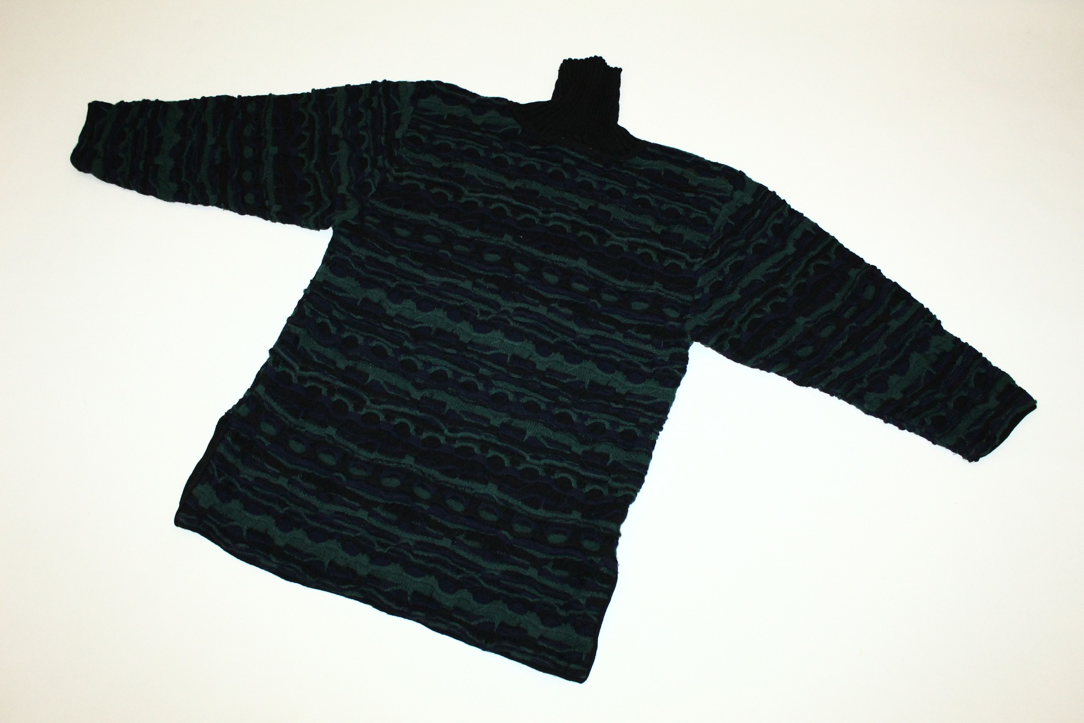 Coogi 💥RARE💥 COOGI Abstract Art Chunky Knit Turtleneck Sweater Size US M / EU 48-50 / 2 - 8 Thumbnail