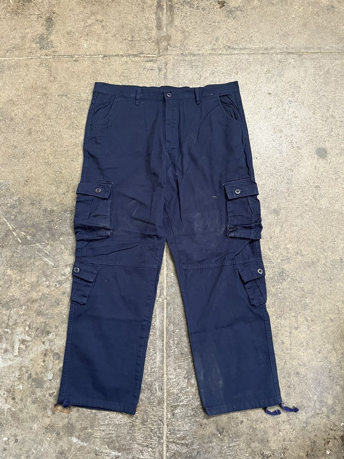 Vintage Vintage No Boundaries Cargo Pants Blue Tactical Baggy Y2K