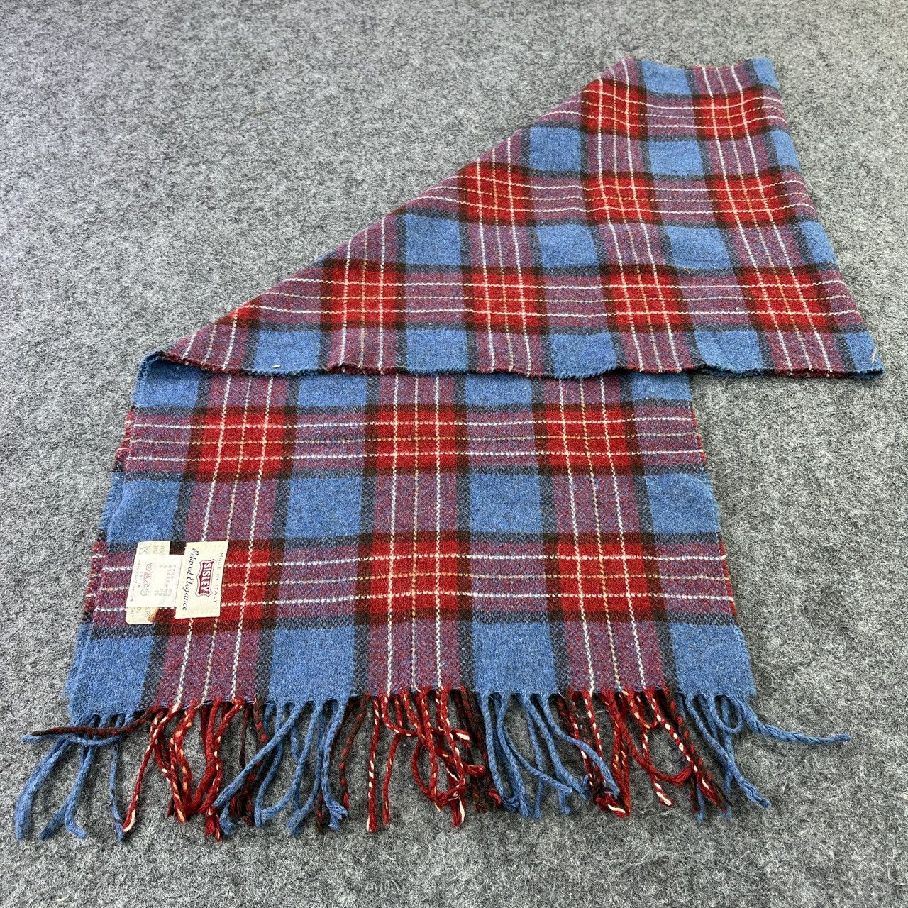 Sisley × Vintage SISLEY TARTAN SCARVES / MUFFLER /NECKWEAR T496 Size ONE SIZE - 4 Thumbnail