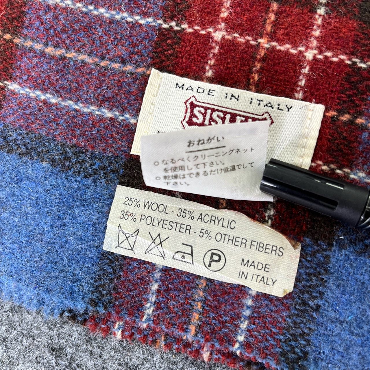 Sisley × Vintage SISLEY TARTAN SCARVES / MUFFLER /NECKWEAR T496 Size ONE SIZE - 9 Thumbnail