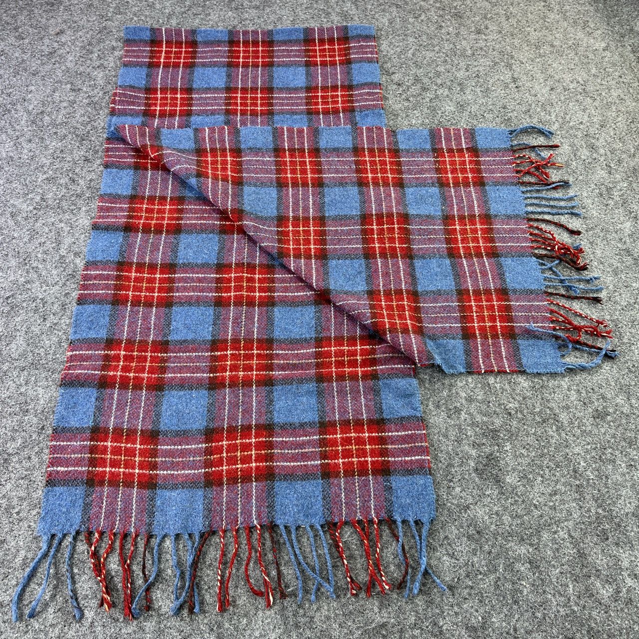 Sisley × Vintage SISLEY TARTAN SCARVES / MUFFLER /NECKWEAR T496 Size ONE SIZE - 3 Thumbnail