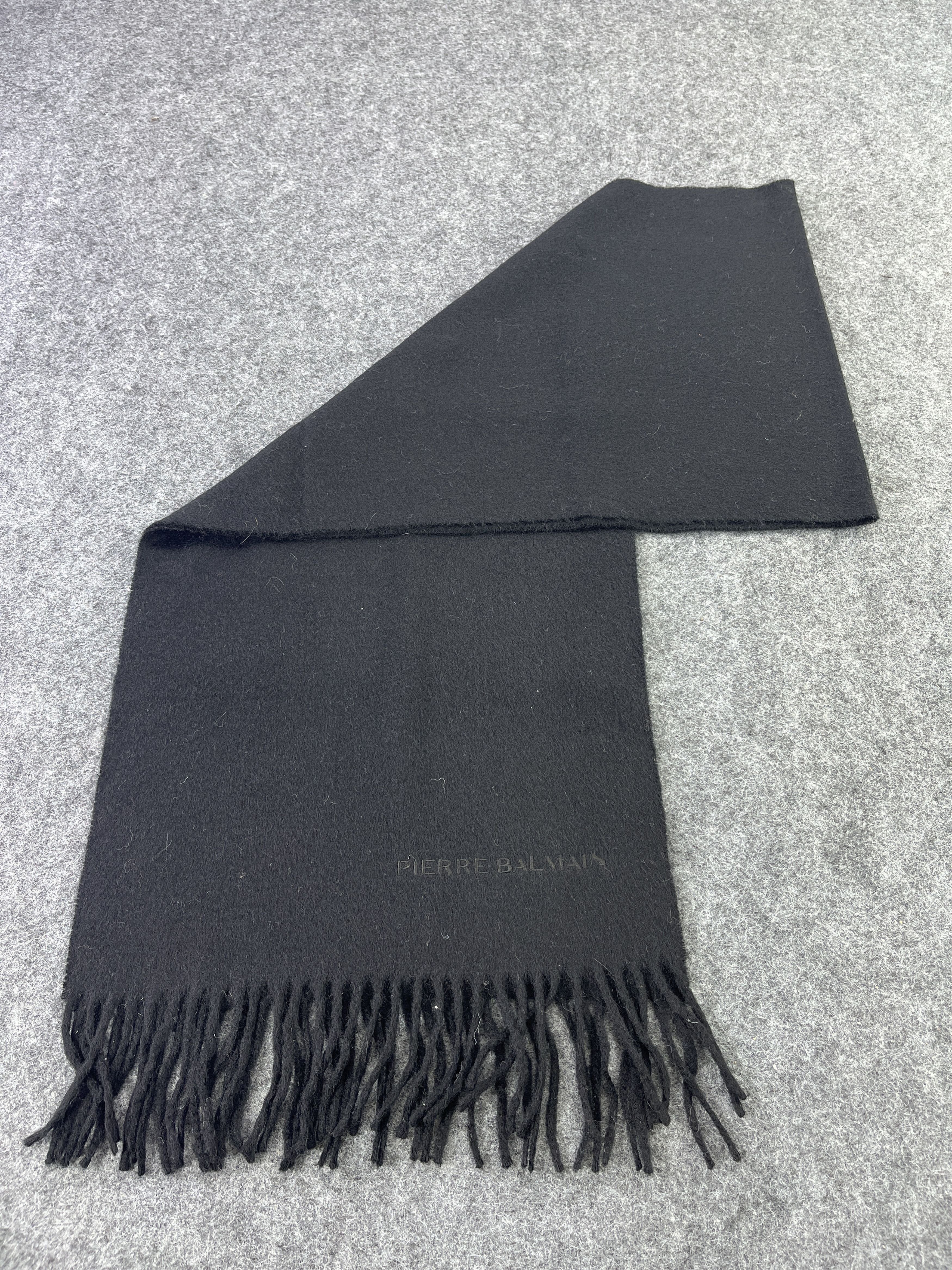 Pierre Balmain × Vintage PIERRE BALMAIN BLACK SCARVES / MUFFLER / NECKWEAR T308 Size ONE SIZE - 4 Thumbnail