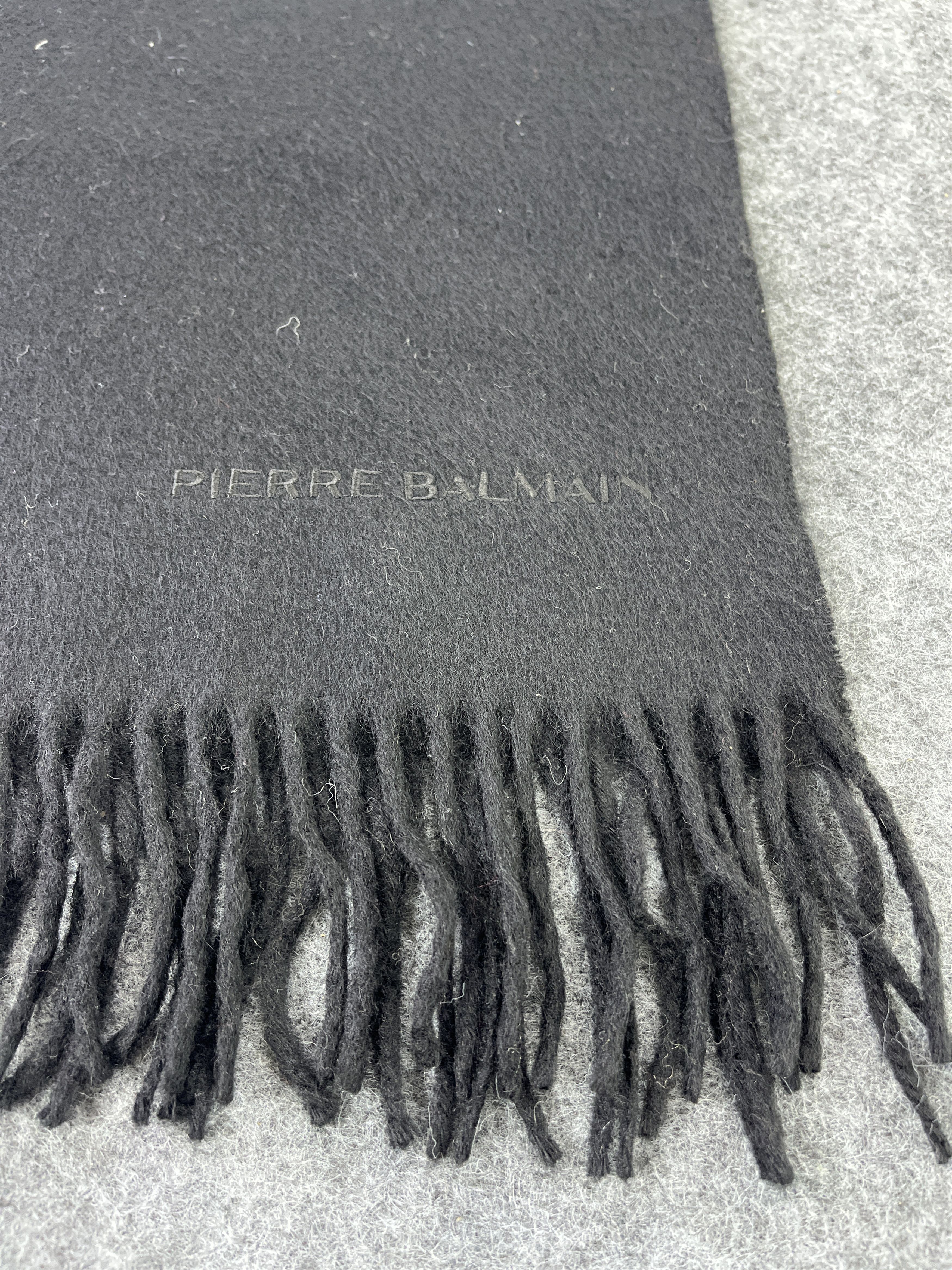 Pierre Balmain × Vintage PIERRE BALMAIN BLACK SCARVES / MUFFLER / NECKWEAR T308 Size ONE SIZE - 7 Thumbnail