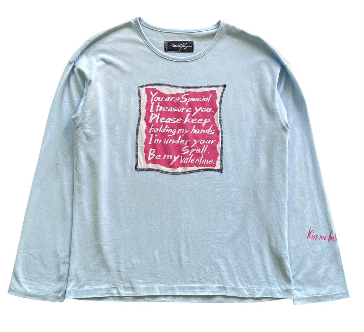Beauty Beast × Japanese Brand Vintage Milkboy Valentine Poem Longsleeve T-shirt Size US XL / EU 56 / 4 - 1 Thumbnail
