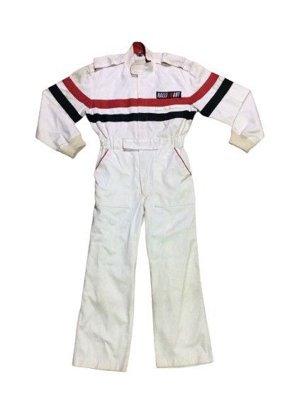 image of Racing x Vintage Mitsubishi Ralliart Jumpsuit Overalls / Coveralls in White, Men's (Size 31)