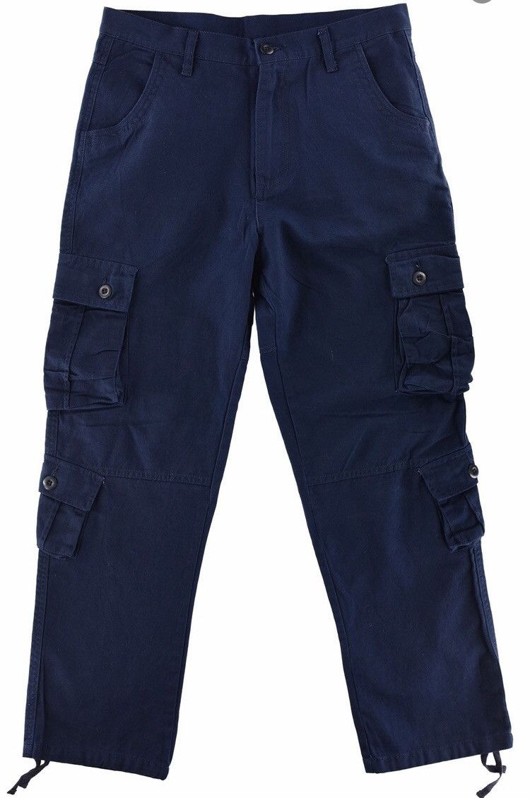 Japanese Brand 8 Pocket Cargo Pants Navy Size US 31 - 5 Thumbnail