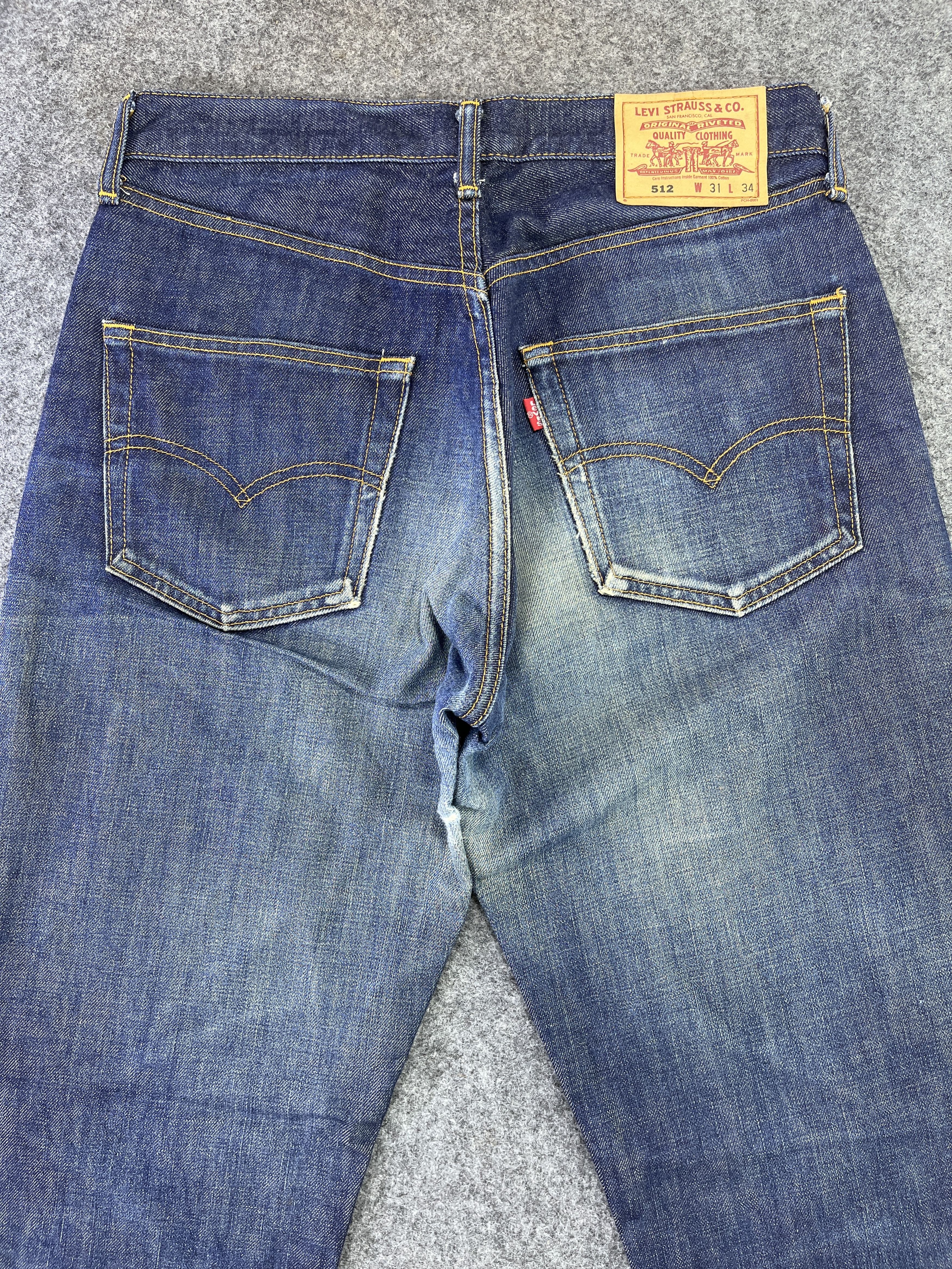 Levi's Vintage Levis 512 Blue Wash Jeans - J913 Size US 31 - 4 Thumbnail