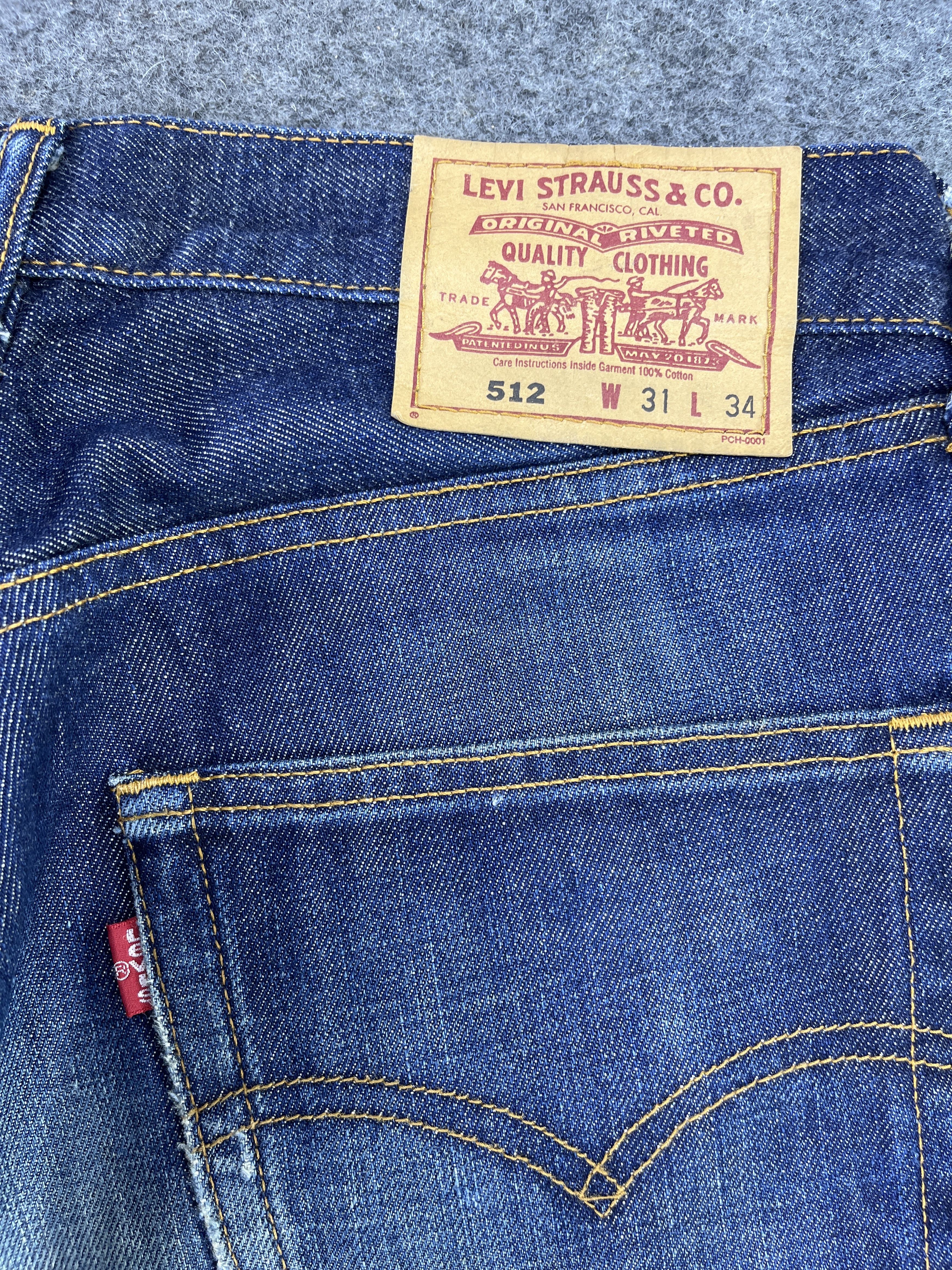 Levi's Vintage Levis 512 Blue Wash Jeans - J913 Size US 31 - 11 Thumbnail