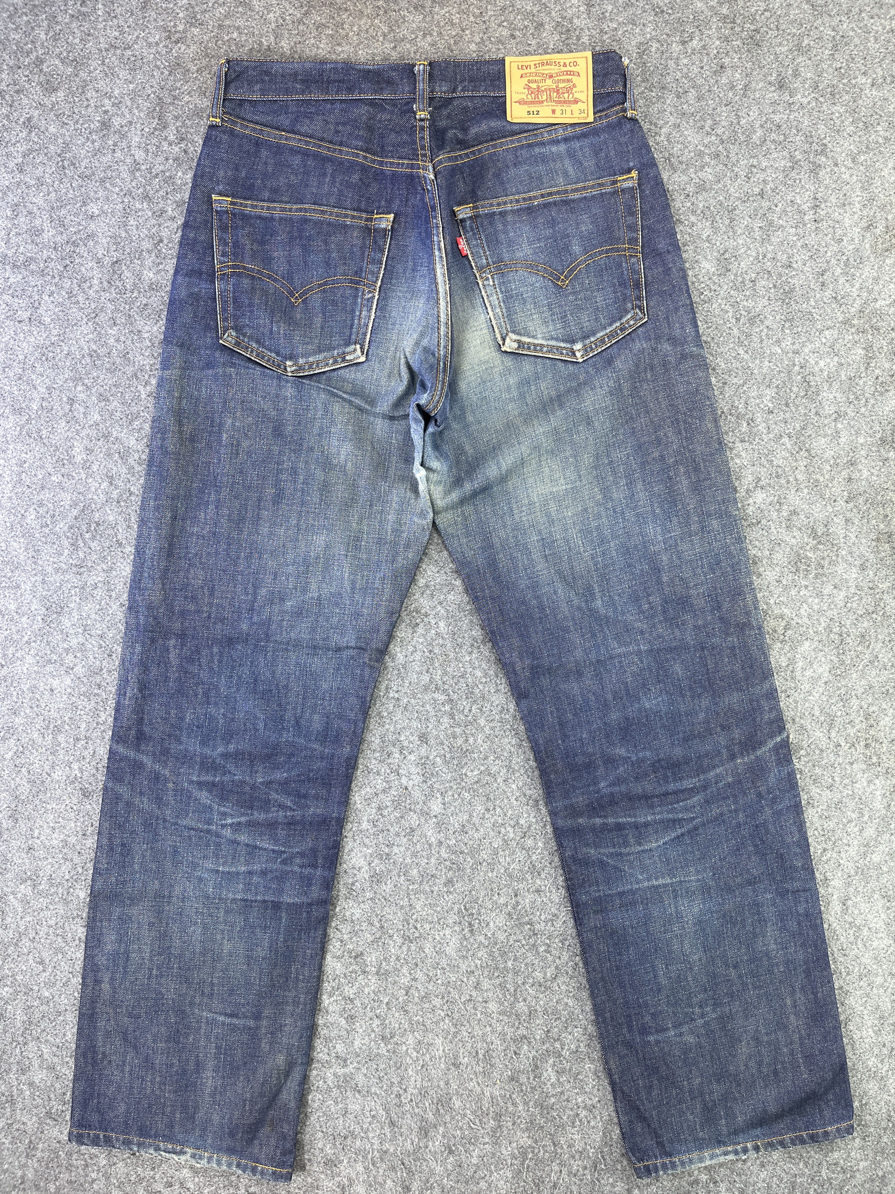 Levi's Vintage Levis 512 Blue Wash Jeans - J913 Size US 31 - 2 Thumbnail