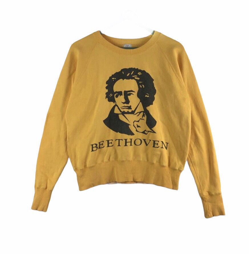 image of Bape A Bathing Ape Sweatshirt Beethoven Edition in Yellow, Men's (Size Medium)