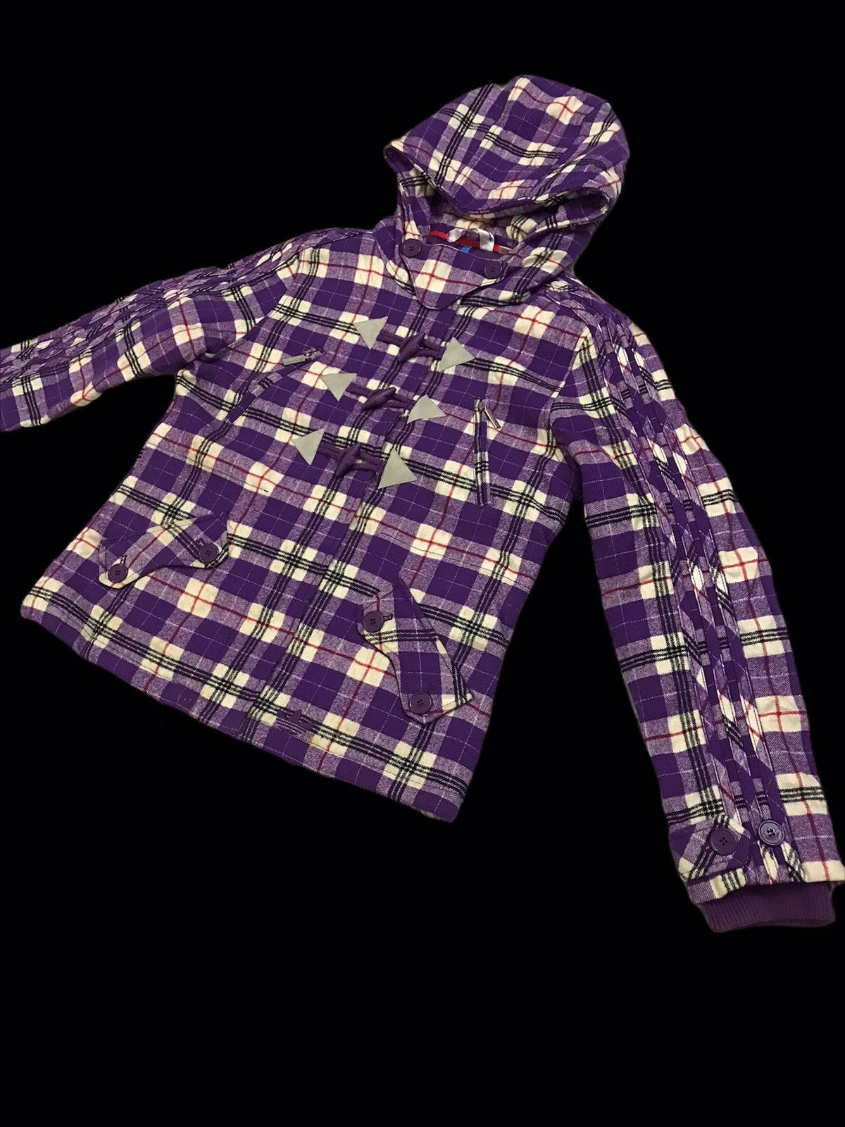 Adidas Offer🔥Adidas Checkered Outerwear Duffle Coat Hoodie Size US M / EU 48-50 / 2 - 5 Thumbnail