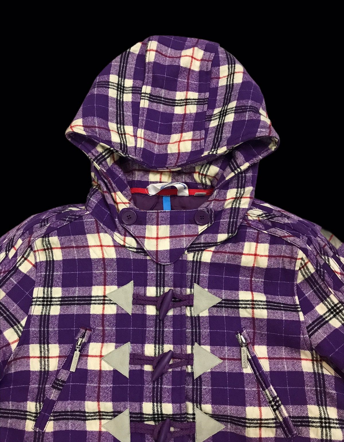 Adidas Offer🔥Adidas Checkered Outerwear Duffle Coat Hoodie Size US M / EU 48-50 / 2 - 1 Thumbnail