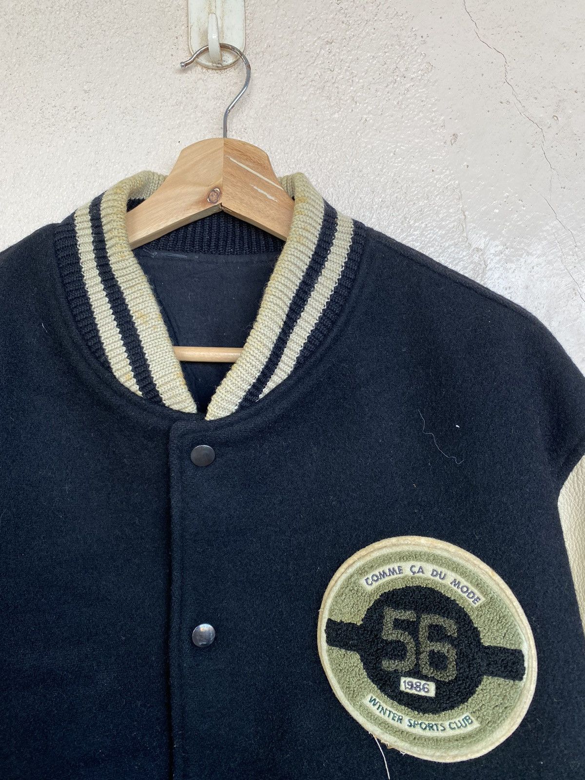 Japanese Brand Vintage 80s Comme Ca Du Mode Varsity Jacket Size US M / EU 48-50 / 2 - 3 Thumbnail