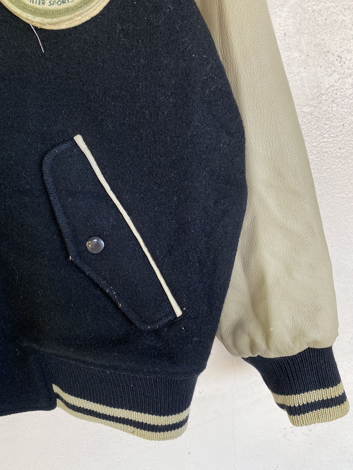 Japanese Brand Vintage 80s Comme Ca Du Mode Varsity Jacket Size US M / EU 48-50 / 2 - 5 Thumbnail