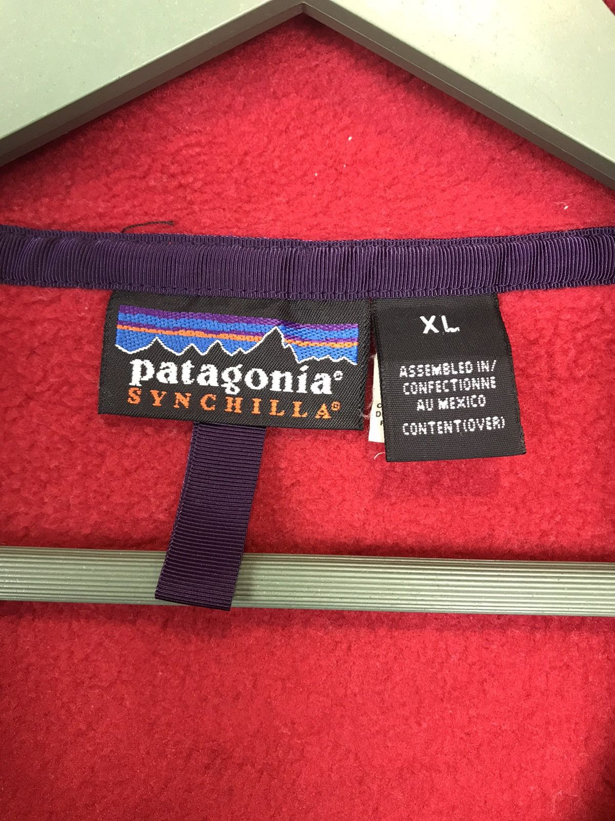 Patagonia × Vintage Rare Patagonia Synchilia red fleece pullover Size US XL / EU 56 / 4 - 6 Thumbnail