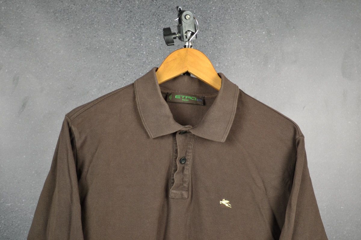 Etro Etro Vintage Polo Long Sleeve T Shirt Cotton Size US XXL / EU 58 / 5 - 3 Thumbnail
