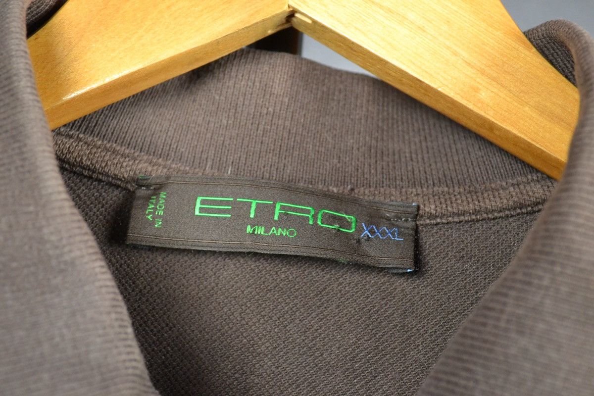 Etro Etro Vintage Polo Long Sleeve T Shirt Cotton Size US XXL / EU 58 / 5 - 12 Thumbnail