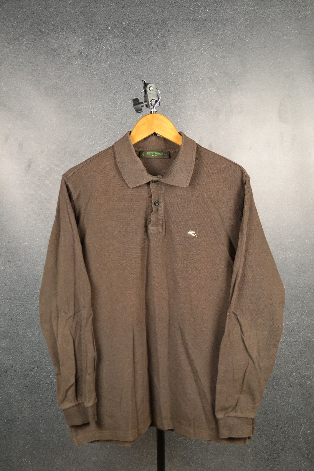 Etro Etro Vintage Polo Long Sleeve T Shirt Cotton Size US XXL / EU 58 / 5 - 1 Thumbnail