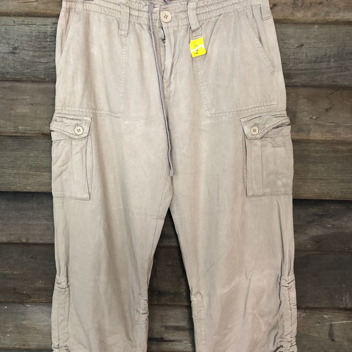 Japanese Brand Japan Brown Multipocket Tactical cropped Cargo Pants #3777 Size US 28 / EU 44 - 4 Thumbnail