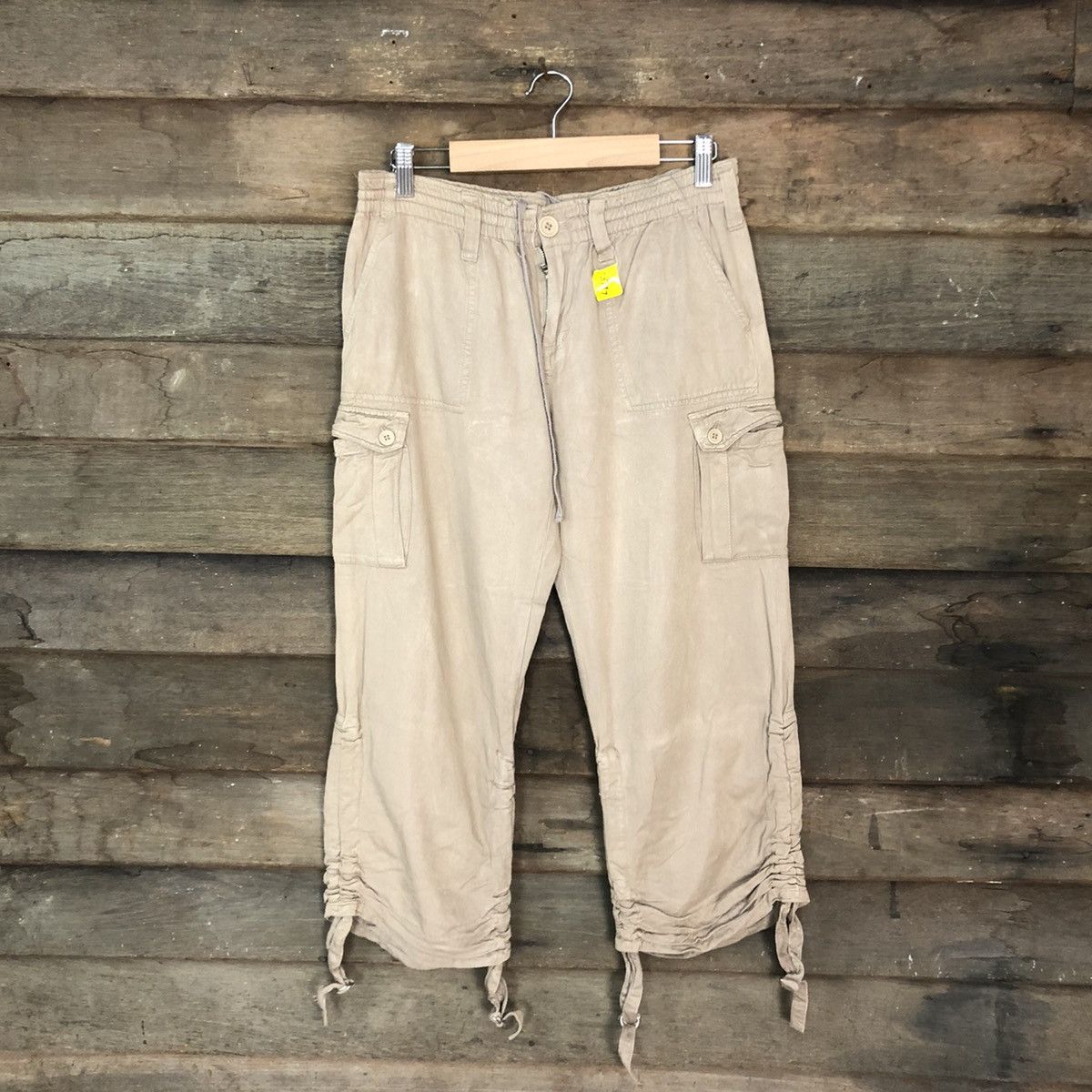 image of Japan Brown Multipocket Tactical Cropped Cargo Pants 3777, Men's (Size 28)