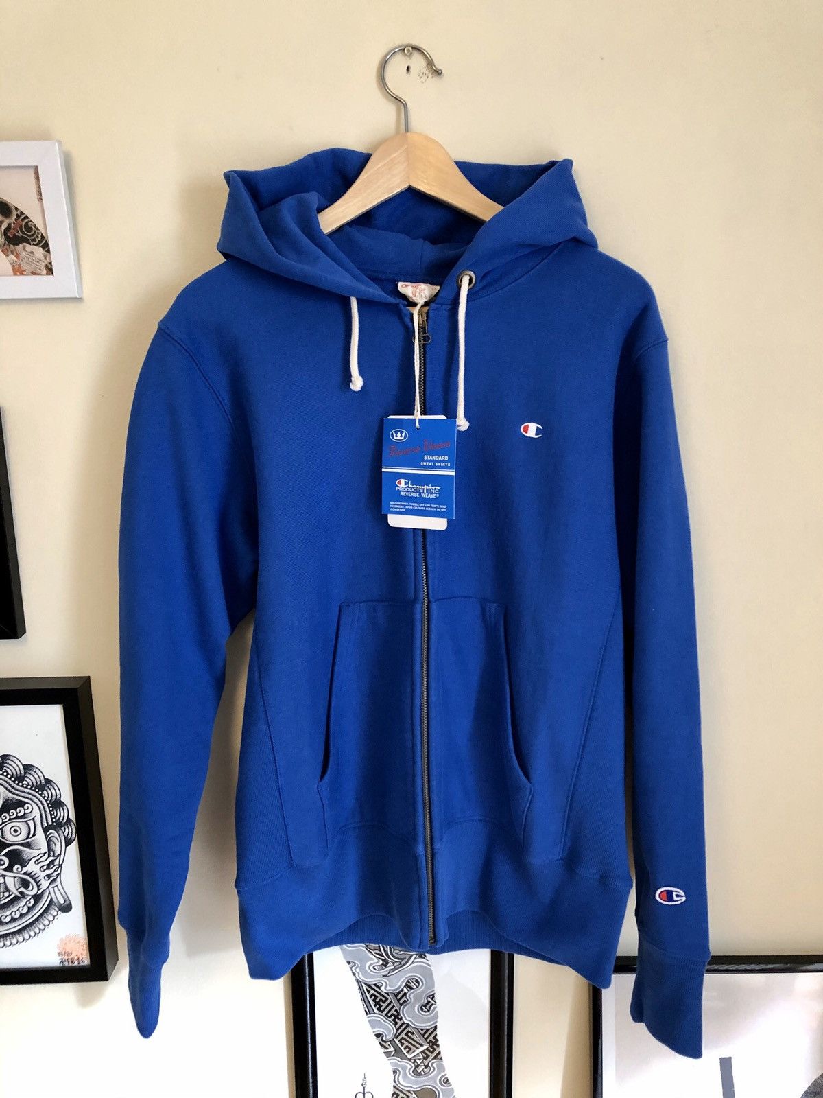 Champion Champion Reverse Weave blue zipped hoodie kanye Size US L / EU 52-54 / 3 - 1 Thumbnail