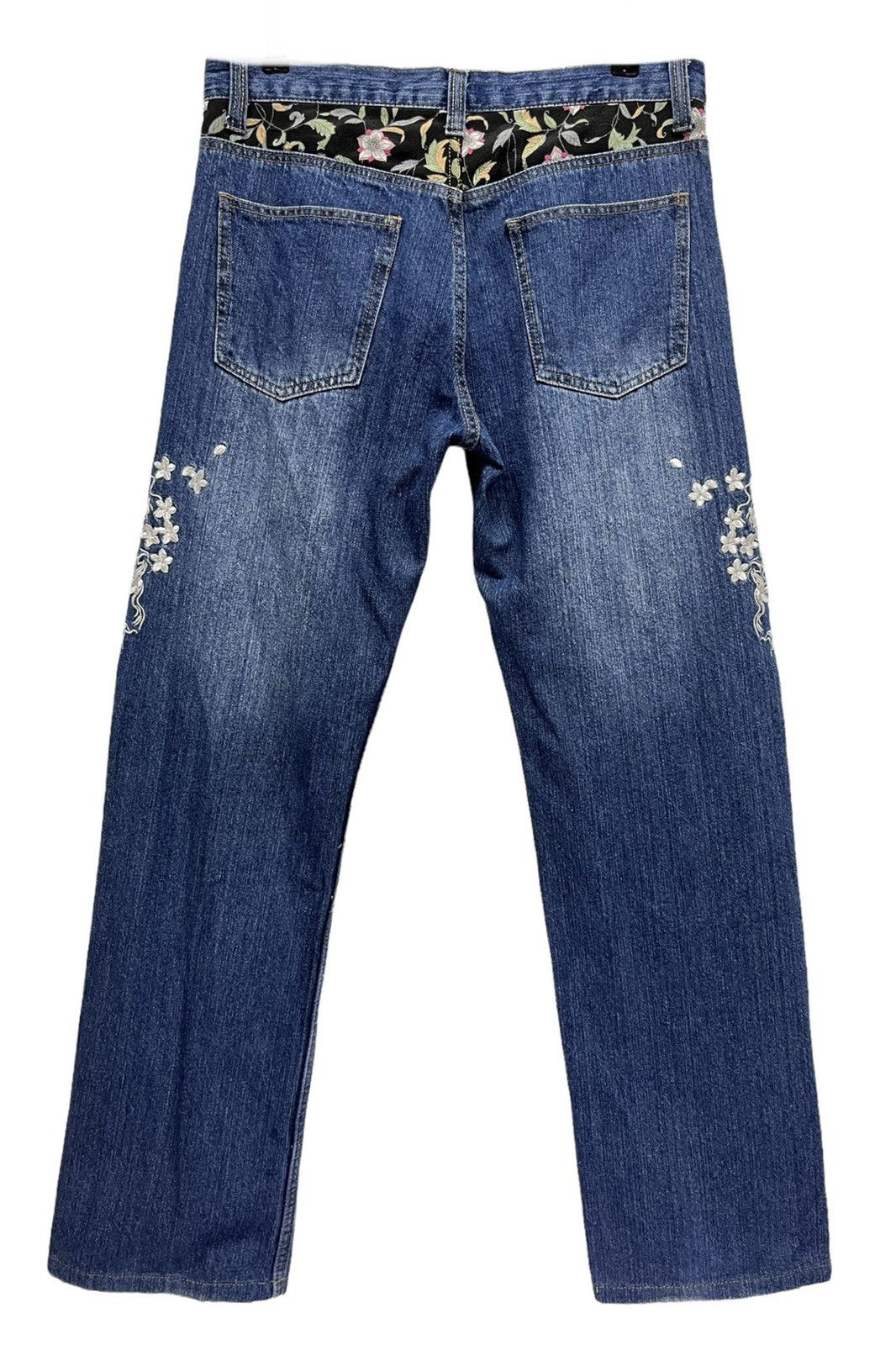 Karakuri Tamashii OSCAR Karakuri Sukajan Embroidery Tattoo Wear Fish Koi Denim Size US 31 - 8 Thumbnail