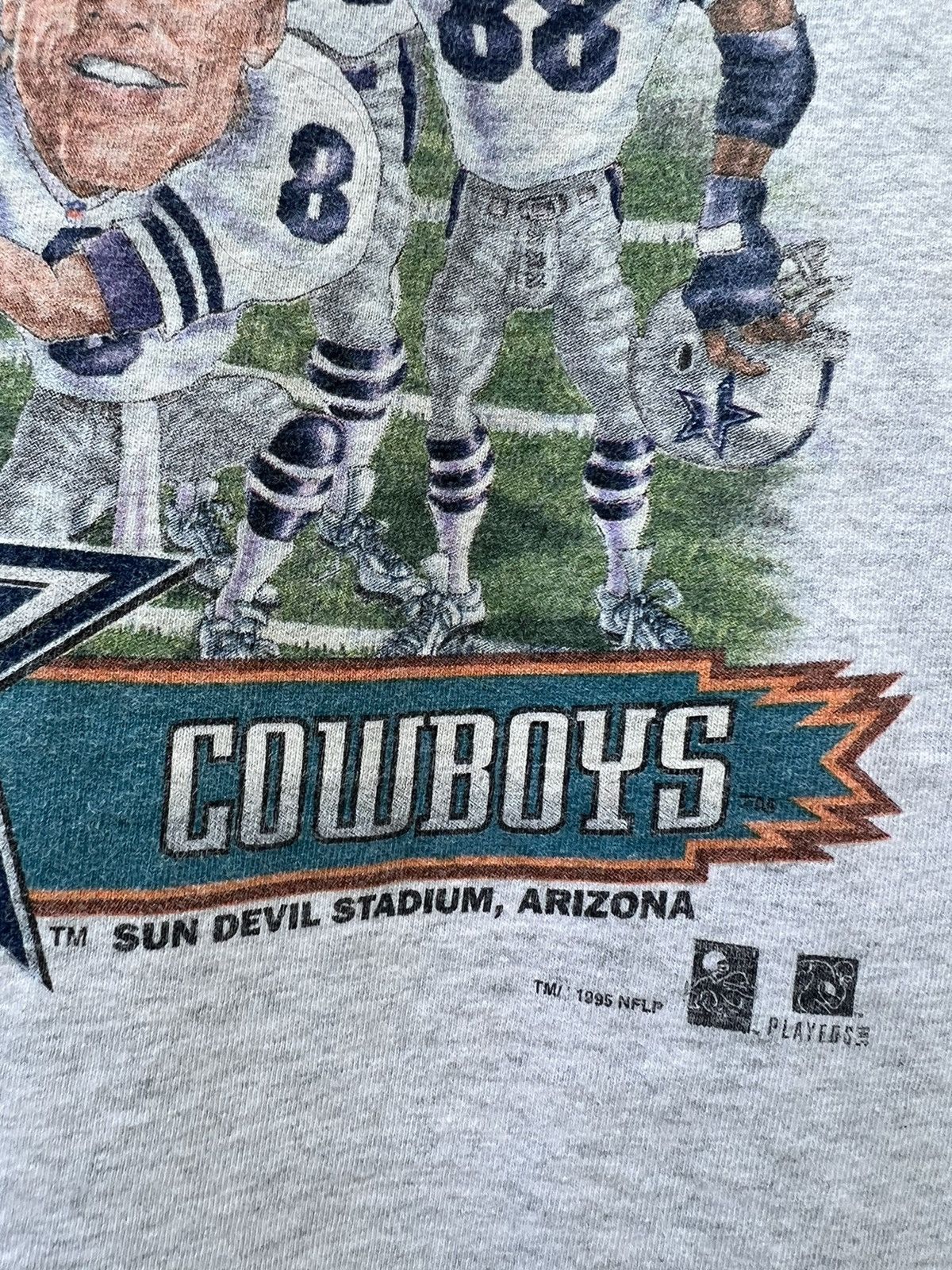 NFL 1995 Super Bowl Champions Dallas Cowboys Caricature t shirt Size US XXL / EU 58 / 5 - 10 Thumbnail