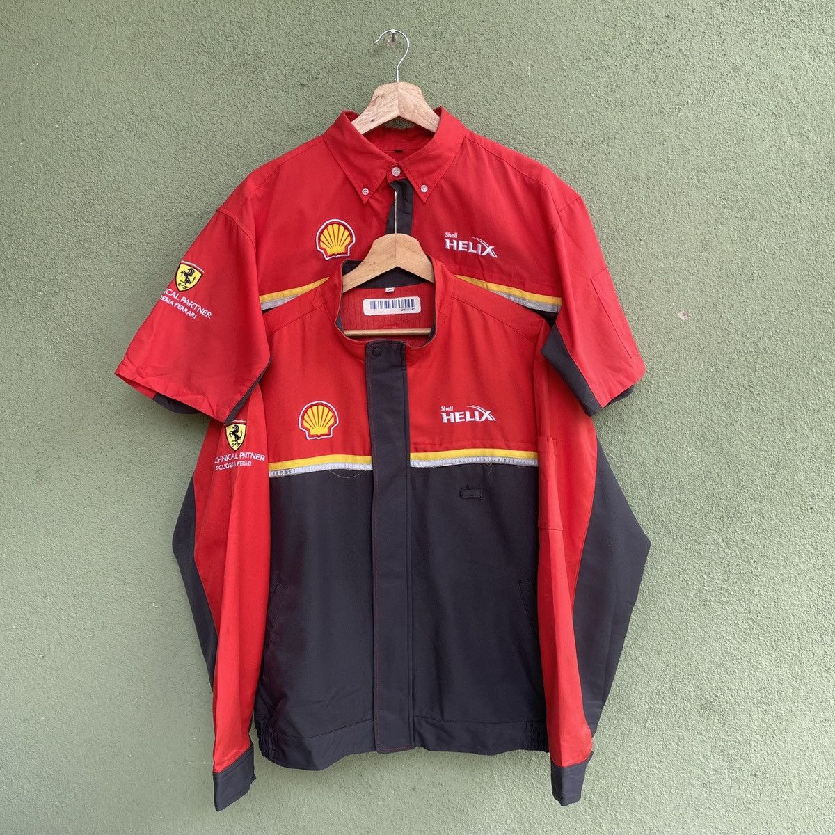 Ferrari Bundle‼️Vintage Shell Ferrari Jacket & Button Ups Shirt Size US XL / EU 56 / 4 - 1 Thumbnail