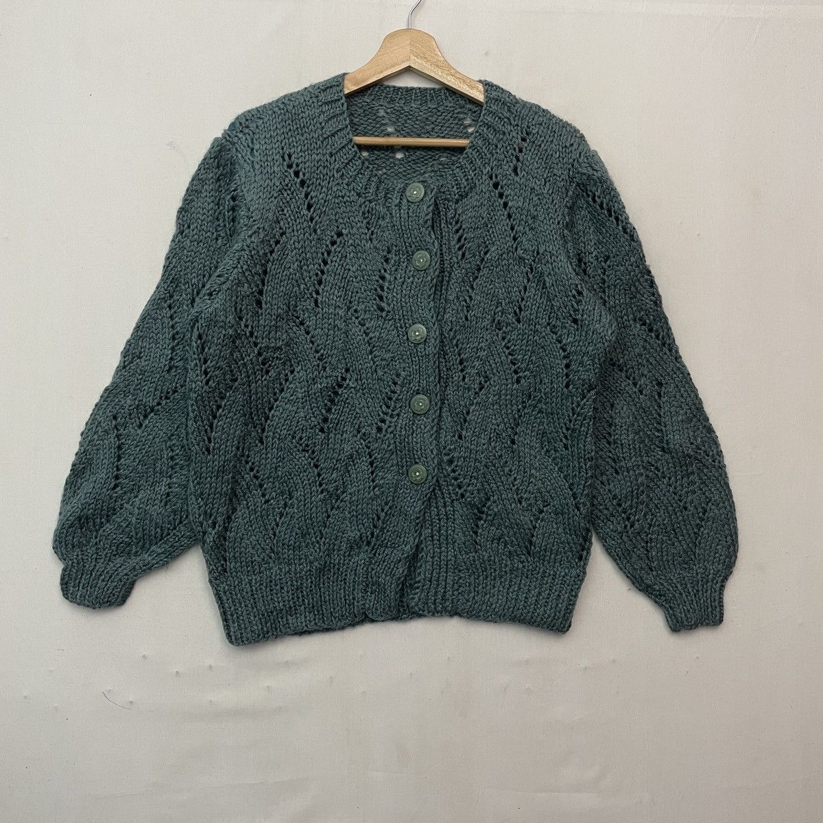 Aran Isles Knitwear Japanese Vintage Knit Mesh Button Ups Cardigan Knitwear Size US M / EU 48-50 / 2 - 1 Thumbnail