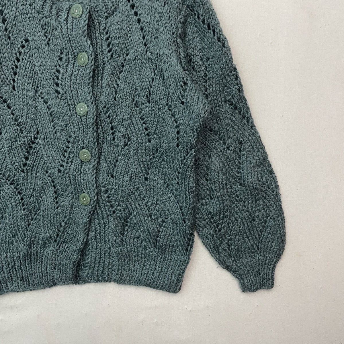 Aran Isles Knitwear Japanese Vintage Knit Mesh Button Ups Cardigan Knitwear Size US M / EU 48-50 / 2 - 4 Thumbnail