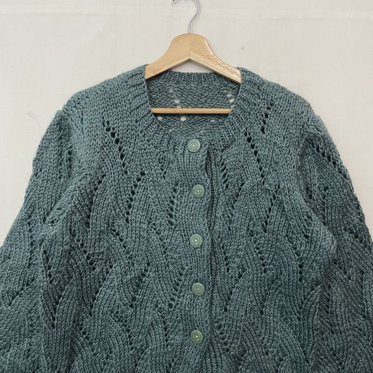 Aran Isles Knitwear Japanese Vintage Knit Mesh Button Ups Cardigan Knitwear Size US M / EU 48-50 / 2 - 2 Thumbnail