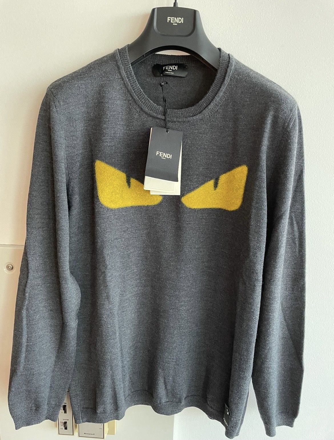 Fendi $1,500Value Limited Edition Iconic Monster Logo Wool Sweater Size US M / EU 48-50 / 2 - 6 Thumbnail